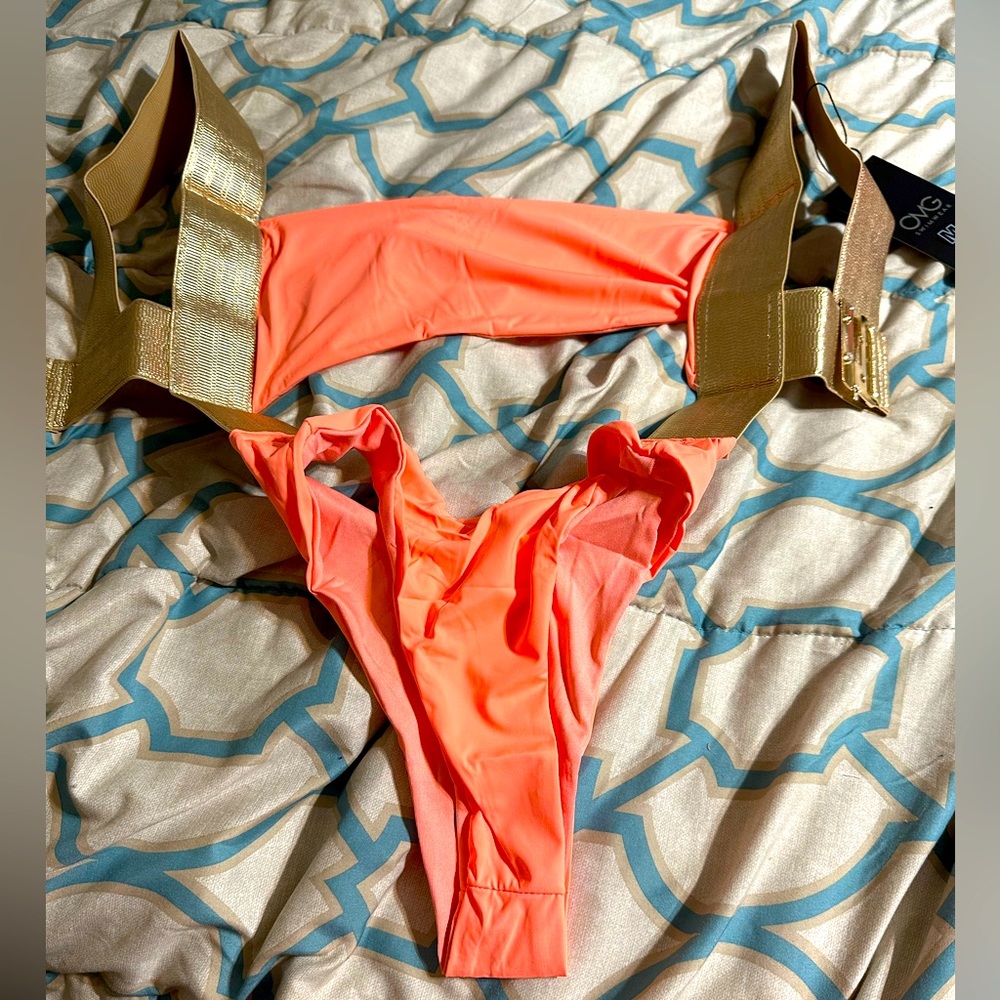 Coral monokini